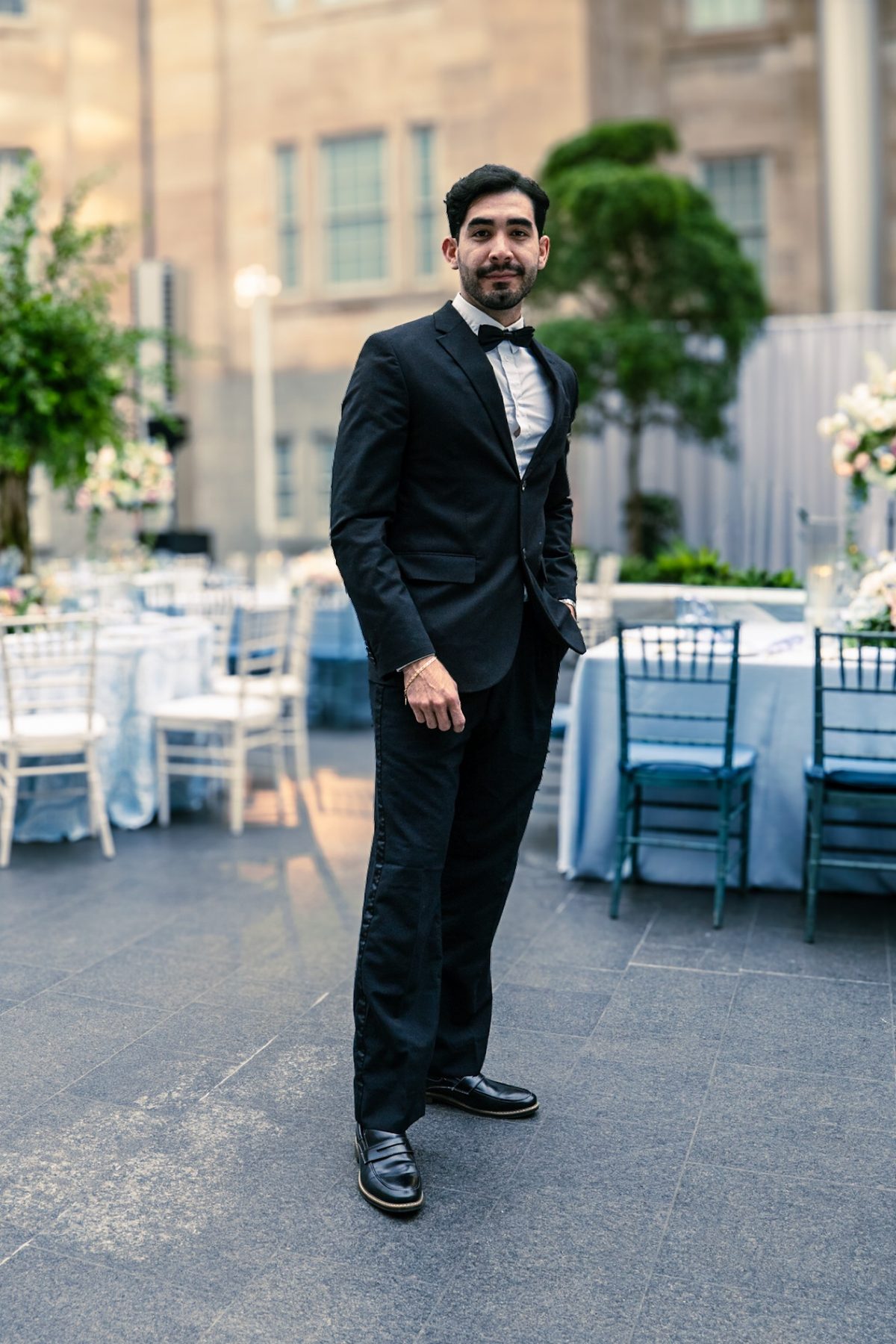 Event photography at a museum courtyard reception